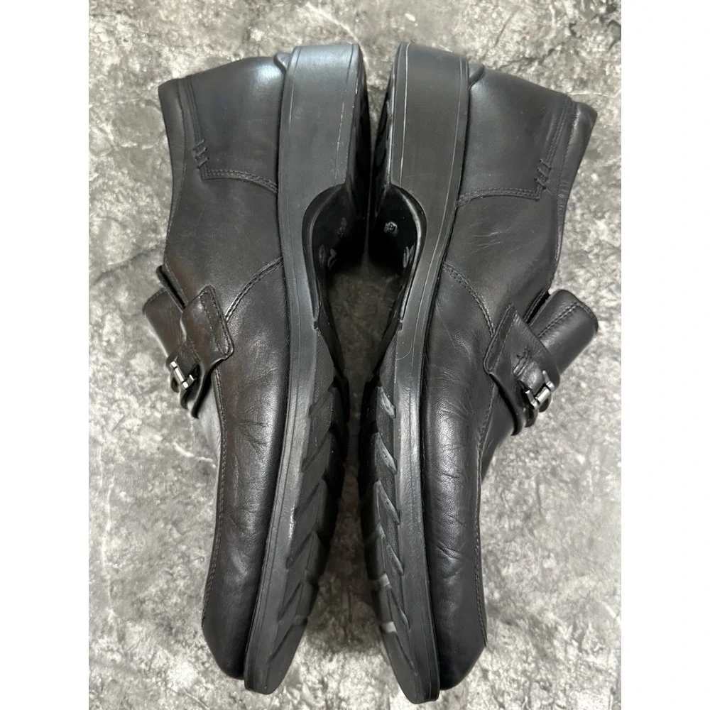 SkechersCollection Mens Leather Slip On Shoes Y2K Silver Hardware Italy Black 11